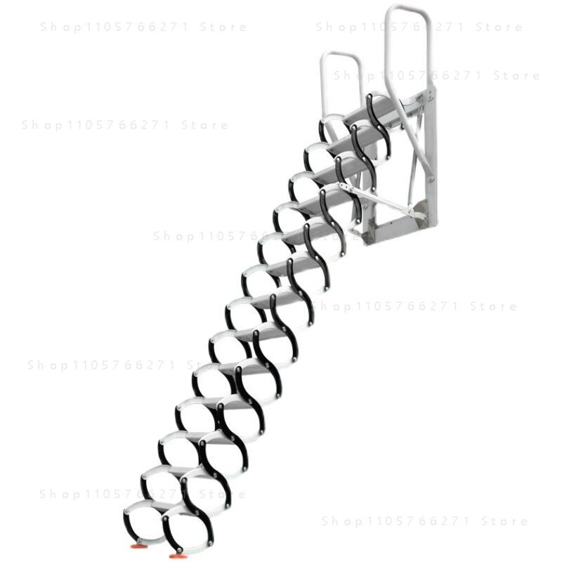 Fire Escape Ladder - บันไดพับได้แบบยืดหดสำหรับห้องใต้หลังคา บันไดติดผนังแบบรับน้ำหนักมาก บันไดหนีไฟแบบยืดหดได้สำหรับบ้านและวิลล่า