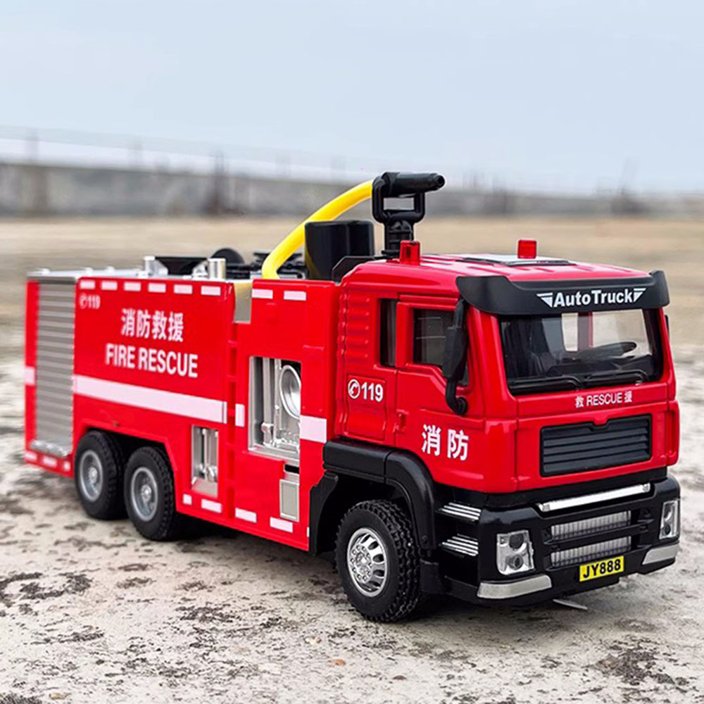 Fire Escape Ladder - 1/50 บันได Fire เครื่องยนต์รถของเล่นล้อดึงกลับ Sprinkler Fire